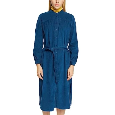 Abbildung von ESPRIT Damen 092EE1E303 Kleid, 450/PETROL Blue, 42