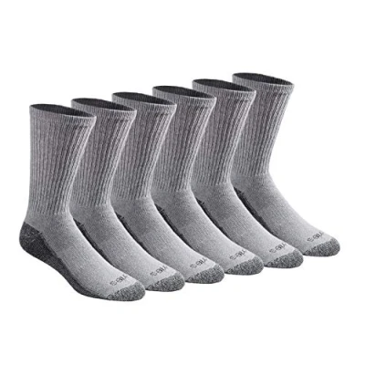 Abbildung von Dickies Herren Multipack Dri Tech Moisture Control Crew Lässige Socke, Grau (6 Paar), 12.7 x 1.78 cm (6er Pack)