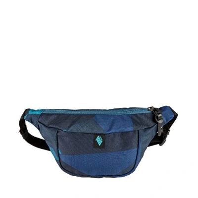 Abbildung von Hip Bag, Stylische Brusttasche, Gürteltasche mit 2 Fächern, Travel Pack, Heritage Umhängtasche, Festival Hüfttasche, Bauchtasche, 25 x 14 8cm, Fragments Blue