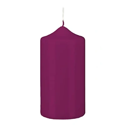 Abbildung von Stumpenkerzen Stumpen Kerzen Brombeere 6 x Ø 4 cm, 12 Stück getauchte Spitzkopf in RAL Qualität