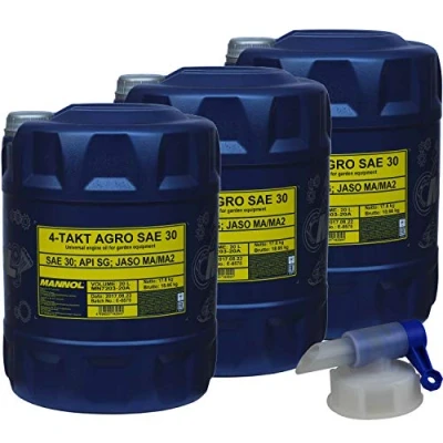 Abbildung von 60L Original MANNOL Motoröl SAE 30 4 TAKT AGRO API SG + Auslaufhahn