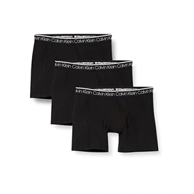 Abbildung von Calvin Klein Herren Surge Boxer Brief 3pk Briefs Exclusives, Black W/ Wb, S (3er pack)