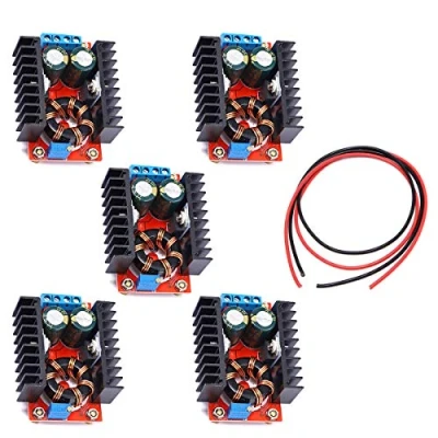 Abbildung von Youmile 5 Stück Step Up Boost Wandlermodul 150 W DC 10 32 V bis 12 35 Einstellbarer Spannungsregler mit 24 AWG Kabel