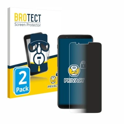 Abbildung von BROTECT (2 Stück Anti Spy Blickschutzfolie für OnePlus 5T Privacy Screen Protector [Displayschutz Folie, Sichtschutz, Blaulichtfilter]