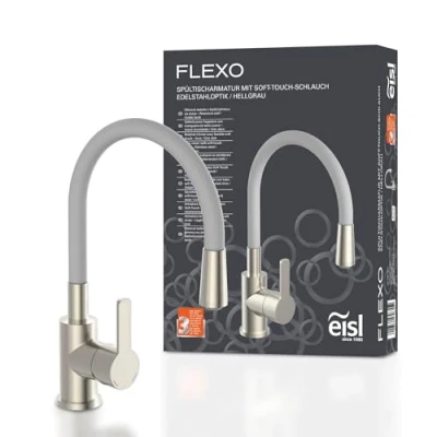 Abbildung von Eisl Spültischarmatur &quot;Flexo&quot;, energiesparender Cold Start, wassersparender Eco Click,360 schwenkbar
