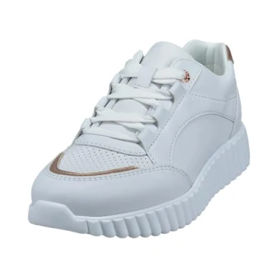 Abbildung von bugatti Sneaker low, Damen, Größe: 37, White/metallics Schuhe