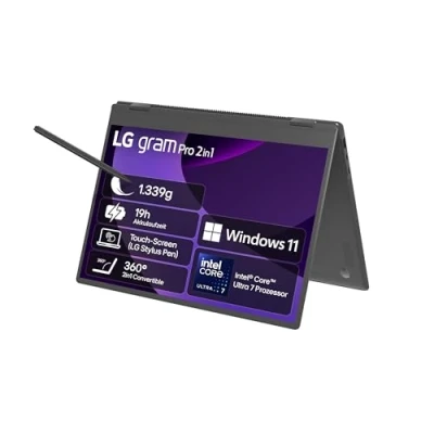 Abbildung von LG, 16 Inches, Gram, LG Notebook, 40.6 cm, Intel 7, 16GB DDR4, 1TB Dual SSD, 24 Months Warranty, 2880 x 1800, Dolby Atmos, 16T90TP K.AA78G