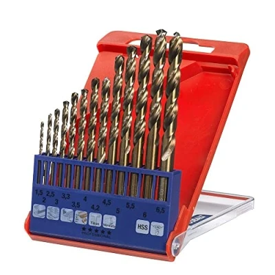 Abbildung von kwb HSS E Metallbohrer Satz Bohrer Set, 13 teilig, Ø 1,5 bis 6,5 mm (Steigung 0,5 mm) sowie 3,3 und 4,2