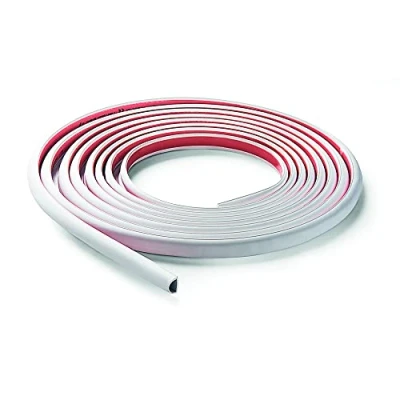 Abbildung von FAMATEL Flexibler Kabelkanal Mit Selbstklebeband 5 Meter 12,8mm x 15mm Einfache Montage bereits eingelassen Grau