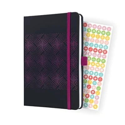 Abbildung von SIGEL J3213 Wochenkalender Jolie 2023 ca. A5 schwarz, pink Hardcover Gummiband, Stiftschlaufe, Einstecktasche 174 S. FSC zertifiziert Terminplaner