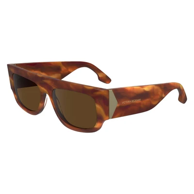 Abbildung von Victoria Beckham Damen VB666S 223 Sonnenbrillen Acetat Havanna Quadratisch Normal