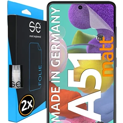 Abbildung von smart engineered [2 Stück] 3D Schutzfolien für die Rückseite kompatibel mit Samsung Galaxy A51, transparenter, selbstheilender Schutz vor Schmutz und Kratzern, Backcover, kein Schutzglas