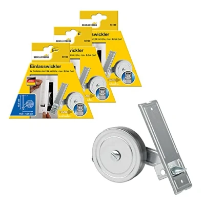 Abbildung von 3er Set Schellenberg 50100 Einlasswickler MAXI für Rollladengurte mit 23 mm Breite, Lochabstand 10,5 cm