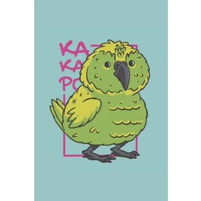 Abbildung von Notizbuch: Kakapo Papagei Notizbuch 6x9 Zoll DIN A5 120 Seiten Punktraster grüner Notizheft Vögel Tagebuch Papageien Schreibheft