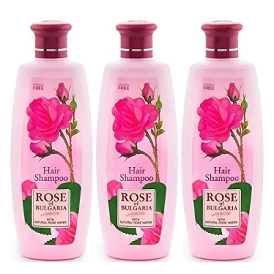 Abbildung von BioFresh Rose of Bulgaria Shampoo für alle Haartypen mit Rosenwasser 3 x 330 ml