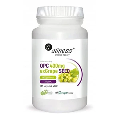 Abbildung von Traubenkernextrakt OPC 400 mg exGrape Seed 100 Kapseln Aliness