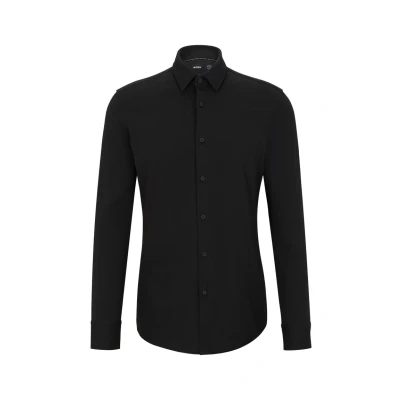Abbildung von BOSS Slim Fit Langarm Businesshemd, Herren, Größe: 41, Black