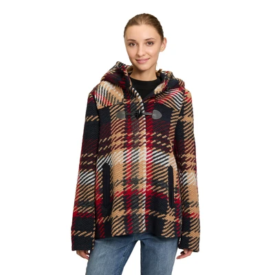 Abbildung von Amber &amp; June Duffle Klassischer Mantel, Damen, Größe: 40, Dark blue red