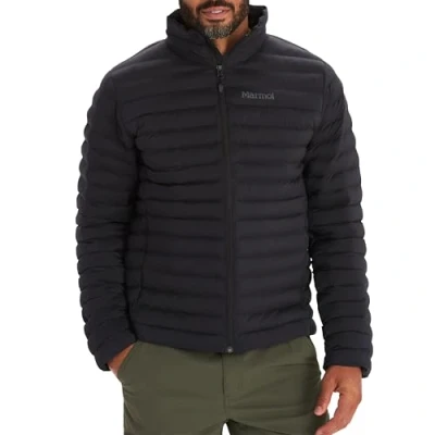 Abbildung von Marmot Herren Echo Featherless Jacket, Ultra leichte isolierte Winterjacke, warme Outdoorjacke, wasserabweisende Steppjacke, winddichte Funktionsjacke, klein packbar, Black, S