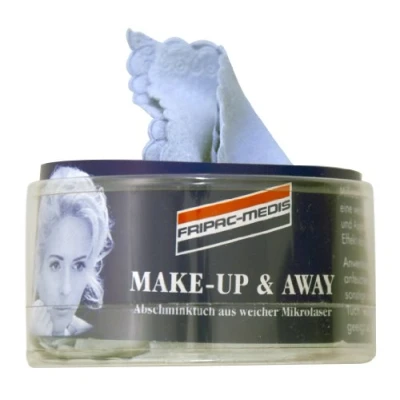 Abbildung von Fripac Medis Make Up and Away Mikrofaser Abschminktuch, Format: 20 x cm, blau