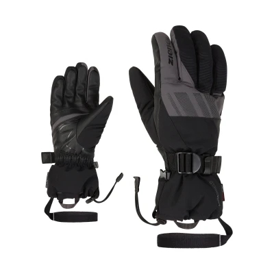 Abbildung von Ziener Herren GHALION Ski Handschuhe/Wintersport wasserdicht, Lange Stulpe, Black.Magnet, 7,5