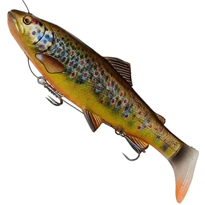 Abbildung von Savage Gear 4D Line Thru Rattle Trout 27.5Cm 258G Sinking Brown Uv Gummifisch