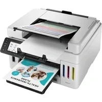 Abbildung von Canon MAXIFY GX6550 Tintenstrahldrucker 3 in 1 Multifunktionsgerät MegaTank (Drucker, Scanner, Kopierer, WLAN, LAN, Cloud, Duplexdruck, Duplex ADF, 350 Blatt Kapazität, Wischfeste Ausdrucke) weiß
