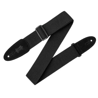 Abbildung von Levy&#039;s Leathers LeathersMC8 BLK Gitarrengurt Cotton Colour Suede Ends 2&quot;&quot; Black&quot;, schwarz, n/a