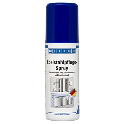 Abbildung von WEICON Edelstahlpflege Spray, Reinigungs und Pflegeöl für Edelstahl Edelstahlreiniger (Reinigung, Pflege &amp; Schutz von Edelstahlflächen)