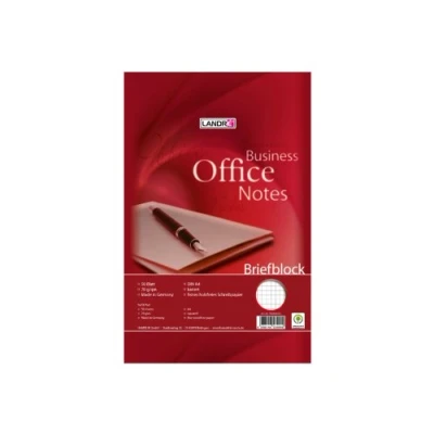 Abbildung von Landré Briefblock A4 kariert, 50 Blatt, 70 g/m² Paiper, gelocht, 10 Stück