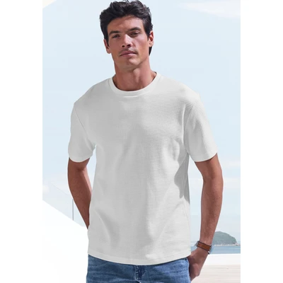 Abbildung von John Devin T Shirt, Rundhalsshirt mit Struktur aus Baumwoll Mix