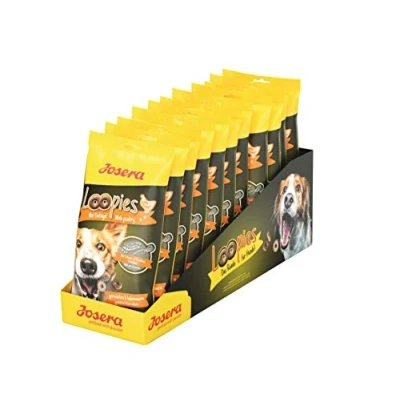 Abbildung von JOSERA Loopies mit Geflügel (11 x 150 g) getreidefreie Hundeleckerlis wenig Fett Super Premium Qualität ohne Zucker 11er Pack