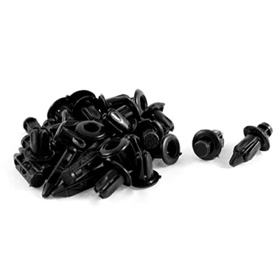 Abbildung von uxcell 20 STK. 6.5mm Loch Kunststoff Push Typ Niet Befestigung Clip Tuer Stossstange Nadel Clips de