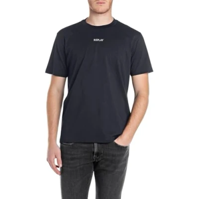 Abbildung von Replay Tshirt basic, Herren, Größe: Medium, Night blue
