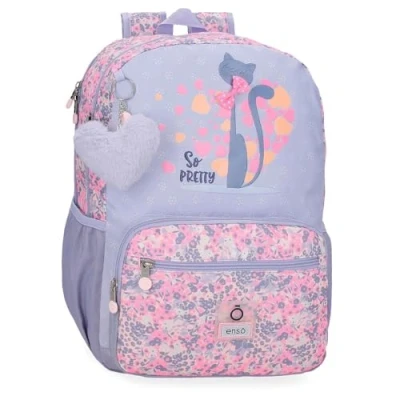 Abbildung von Enso So Pretty Schulrucksack, anpassbar an Trolley, mehrfarbig, 32 x 42 15 cm, Polyester, bunt, 32x42x15 cms, Trolley