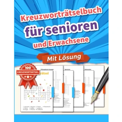 Abbildung von Kreuzworträtselbuch für Erwachsene und Senioren: 100 Kreuzworträtsel zum Gehirnjogging