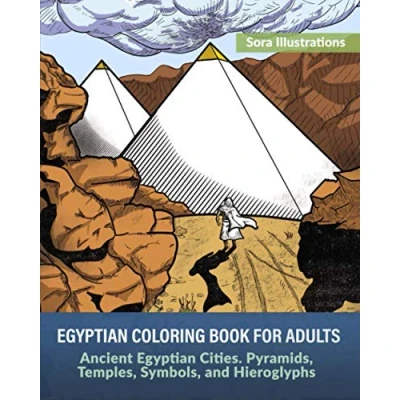 Abbildung von Egyptian Coloring Book for Adults: Ancient Cities. Pyramids, Temples, Symbols, and Hieroglyphs (Historic Coloring)