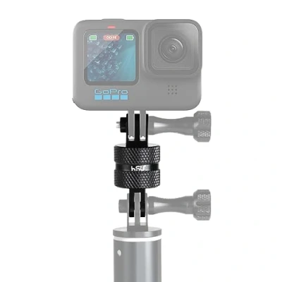 Abbildung von HSU Aluminium Kameraadapter für GoPro, 360 Grad Drehbare Verlängerungsarm Hero 12/11/10/9/8/7/6/5/4/3 und die meisten Anderen Action Kameras