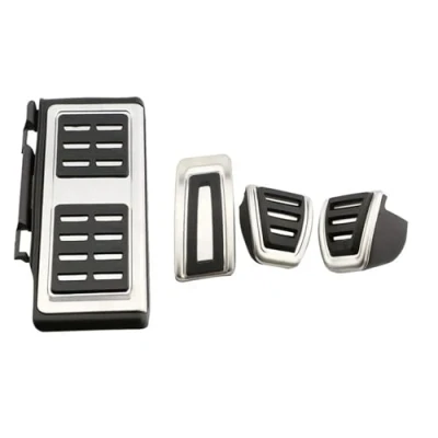 Abbildung von Bremspedal Pedale Für VW Touran LHD 2017 2018 2019 2020 2021 Gas Bremse Rest Pedal Schutz Abdeckung Edelstahl Auto Pedalkappen(MT with Rest)