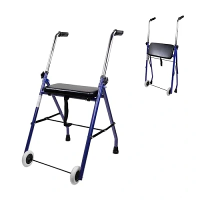 Abbildung von Mobiclinic®, Rollator, Emérita, Europäische Marke, Rollator faltbar und leicht, Aus Stahl, Stabil, Höhenverstellbar, Mit gepolstertem Sitz, 2 Räder, Ergonomische Griffe, Gehhilfe für Senioren