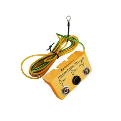 Abbildung von BERNSTEIN ESD Erdungsbaustein 2x10mm Druckknöpfe und 1x4mm Bananenstecker Buchse 3 x 1 MOhm Anschluss