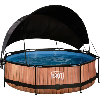 Abbildung von EXIT Pool mit Sonnensegel ø300cm Wood