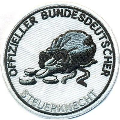Abbildung von Offizieller Bundesdeutscher Steuerknecht Steuerzahler Anarchy Rockabilly Biker Patch Aufnäher