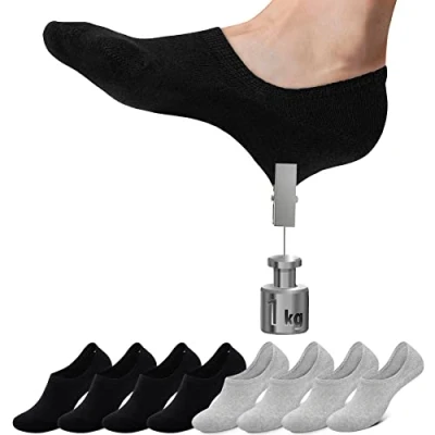 Abbildung von Falechay Sneaker Socken Damen Füsslinge Herren 8 Paar Sneakersocken Unsichtbare schwarz grau 39 42