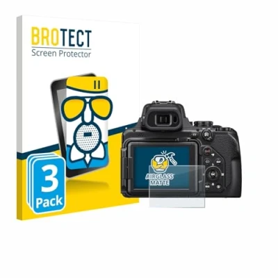 Abbildung von BROTECT Entspiegelungs Schutzglas für Nikon Coolpix P1000 (3 Stück) Schutz Folie Panzerfolie Glas Matt [Extrem Kratzfest 9H, Anti Reflex]