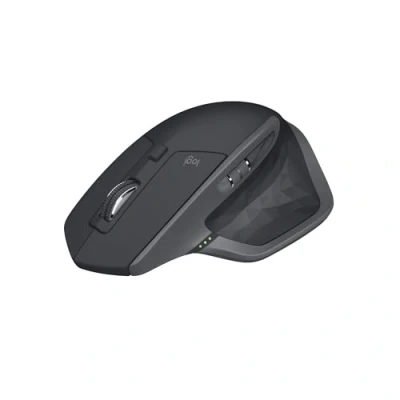 Abbildung von Logitech MX Master 2S, Kabellose Maus, Bluetooth und 2.4GHz Verbindung via Unifying USB Empfänger, 4000 DPI Sensor, Wiederaufladbarer Akku, Multi Device, 7 Tasten, PC/Mac/iPadOS Graphit/Schwarz