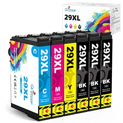 Abbildung von Q image 29XL Tintenpatronen Ersatz für Epson 29 XL Kompatibel Expression Home XP 257 255 247 245 235 355 352 345 342 335 332 455 452 445 442 (6er Pack)