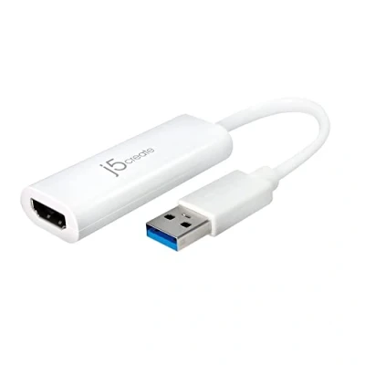Abbildung von j5create USB Typ A zu HDMI Multi Monitor Adapter Unterstützt 1080p 2048 x 1152 @ 32 Bits 3.0 mit 2.0 Unterstützung Kompatibel Mac &amp; Windows (JUA254)