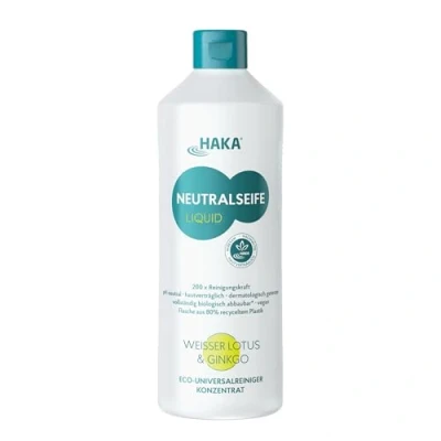 Abbildung von HAKA Neutralseife Lotus &amp; Ginkgo, 1L, Allzweckreiniger, Universalreiniger für den Haushalt und Auto, pH neutrales Reinigungsmittel, Konzentrat