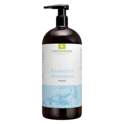 Abbildung von GREENDOOR Bio Natur Shampoo Neutral SPARPACKUNG 500ml normales Haar, Haarshampoo ohne Duftstoffe Sulfate Silikon, basische Haarpflege natürlich Tierversuche